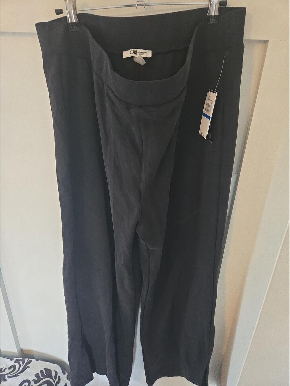 Cable & Gauge Sport NWT Black Wide Leg Knit Lounge Pants XL